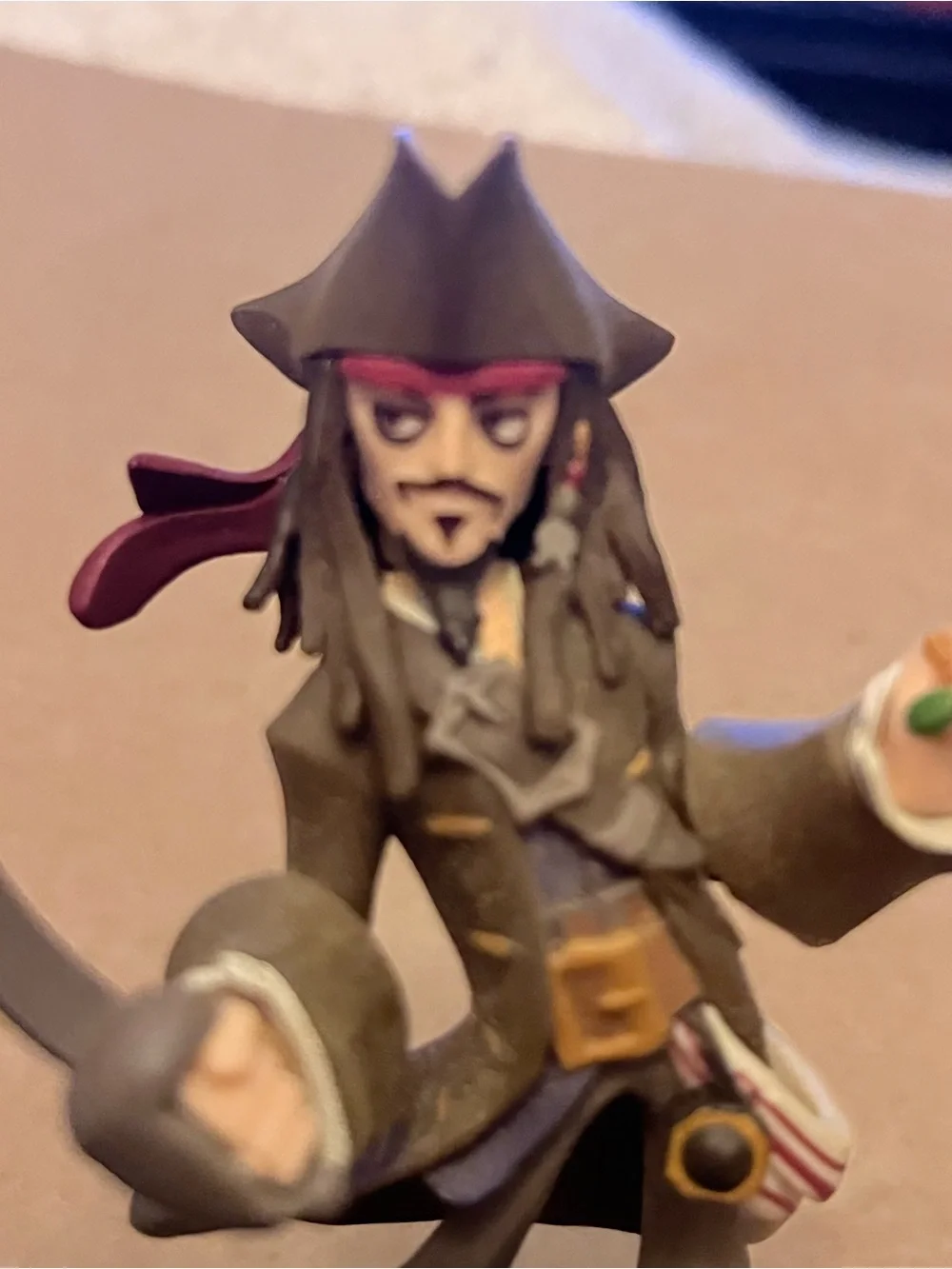 Disney Captain Jack Sparrow Figurine - Brown, Tan & Purple Accent
